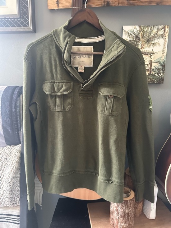Ditch Plains Other - Ditch Plains Men's Olive Quarter Zip Shirt